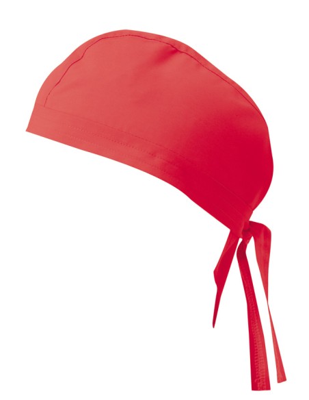 GORRO CON TIRAS. ROJO CORAL